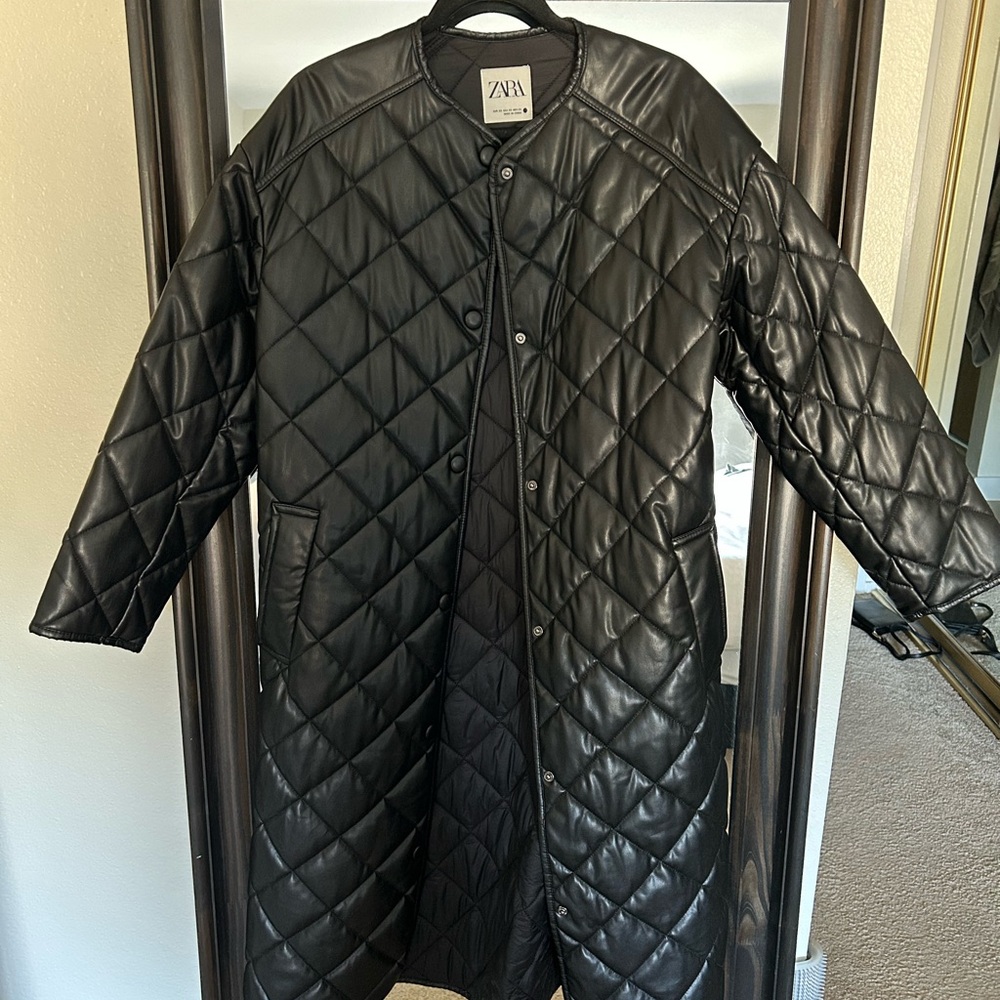Zara Dark Quilted Jacket